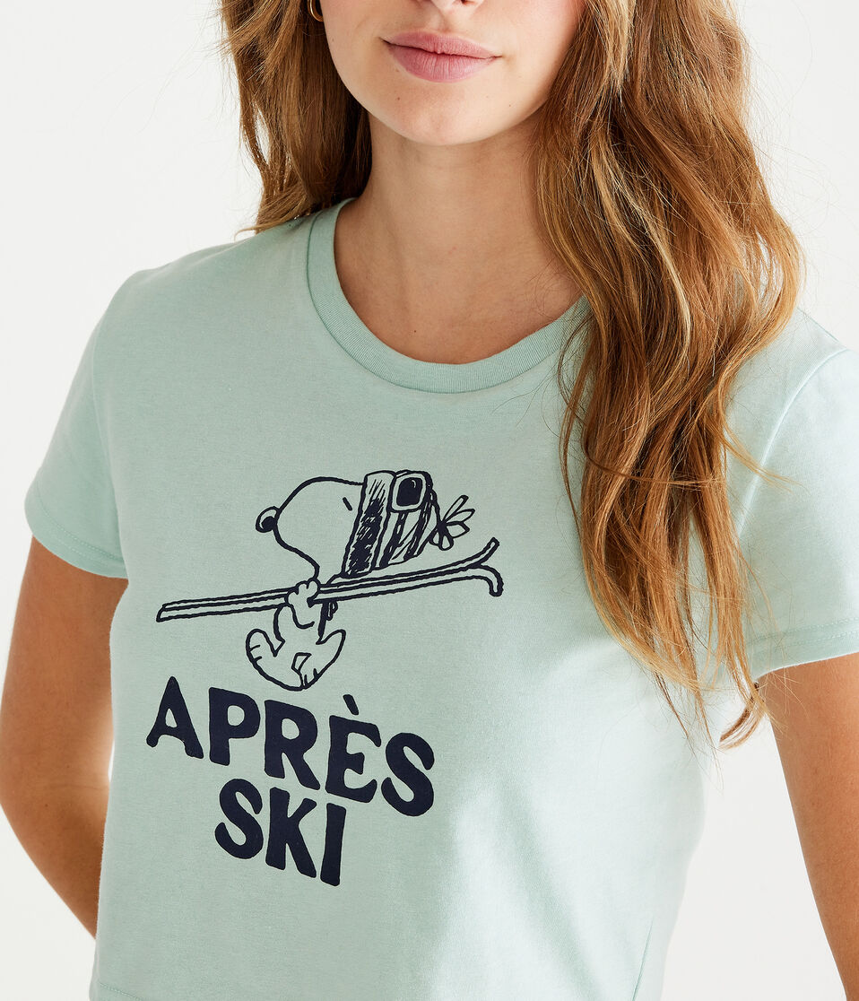 Peanuts® | Aéropostale Snoopy Après Ski Cropped Baby Tee