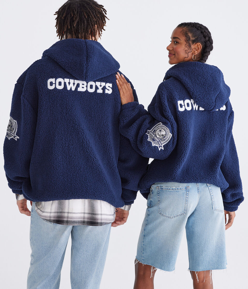 Dallas Cowboys Quarter-Zip Sherpa Hoodie