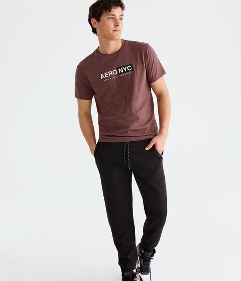 Aero NYC Box Logo Appliqué Graphic Tee