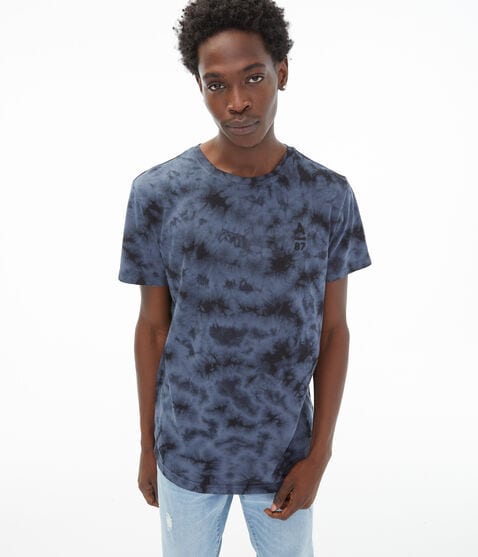 Tie-Dye Curved Hem Crew Tee Tie-Dye Curved Hem Crew Tee