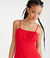 Solid Square-Neck Slip Dress