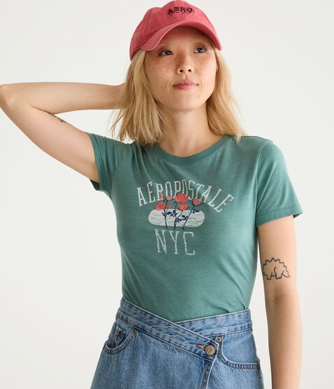 Aeropostale NYC Roses Graphic Tee Aeropostale NYC Roses Graphic Tee