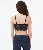 Floral Lace Long-Line Bandeau Bra