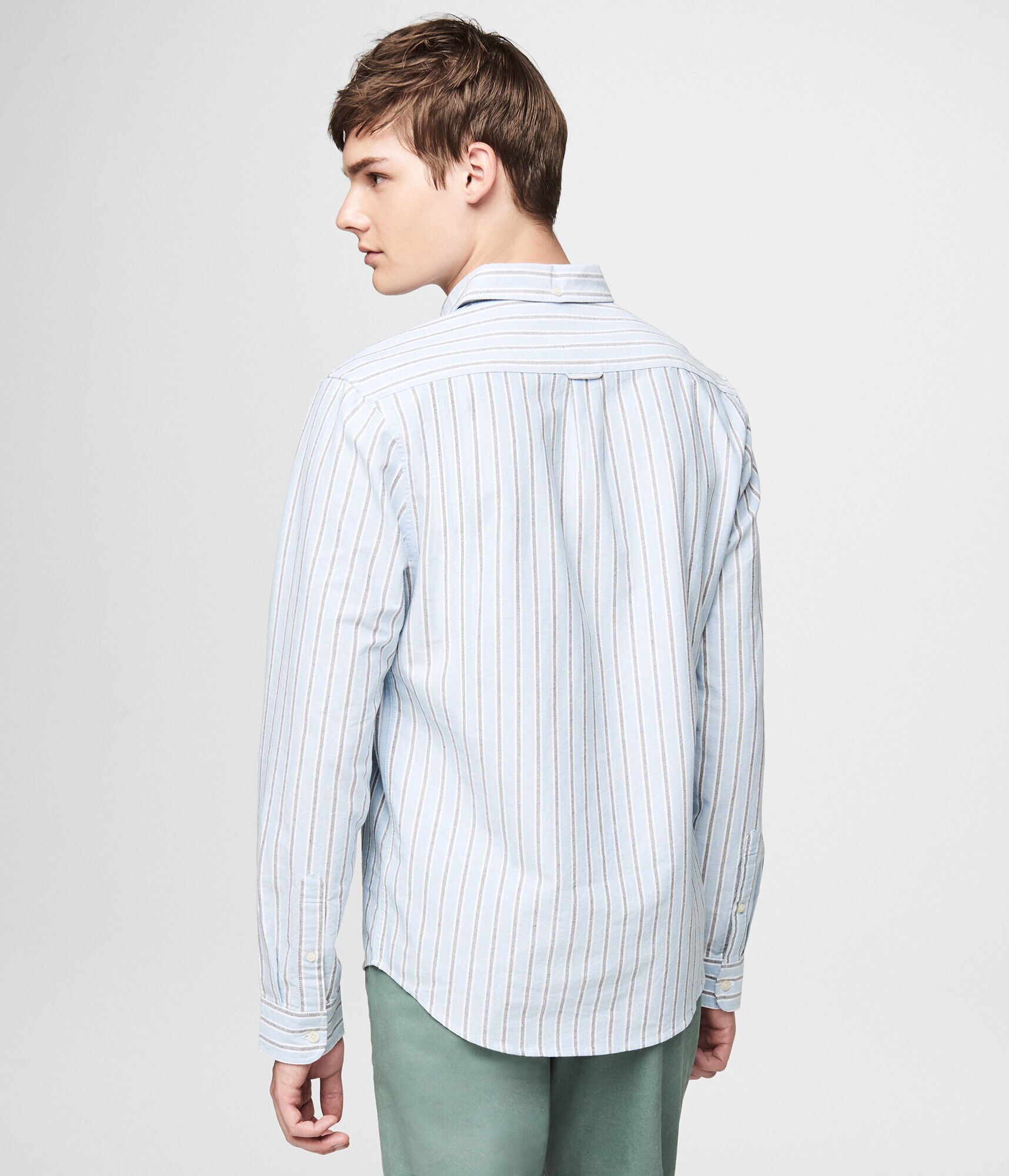 Long Sleeve Stripe Woven Shirt