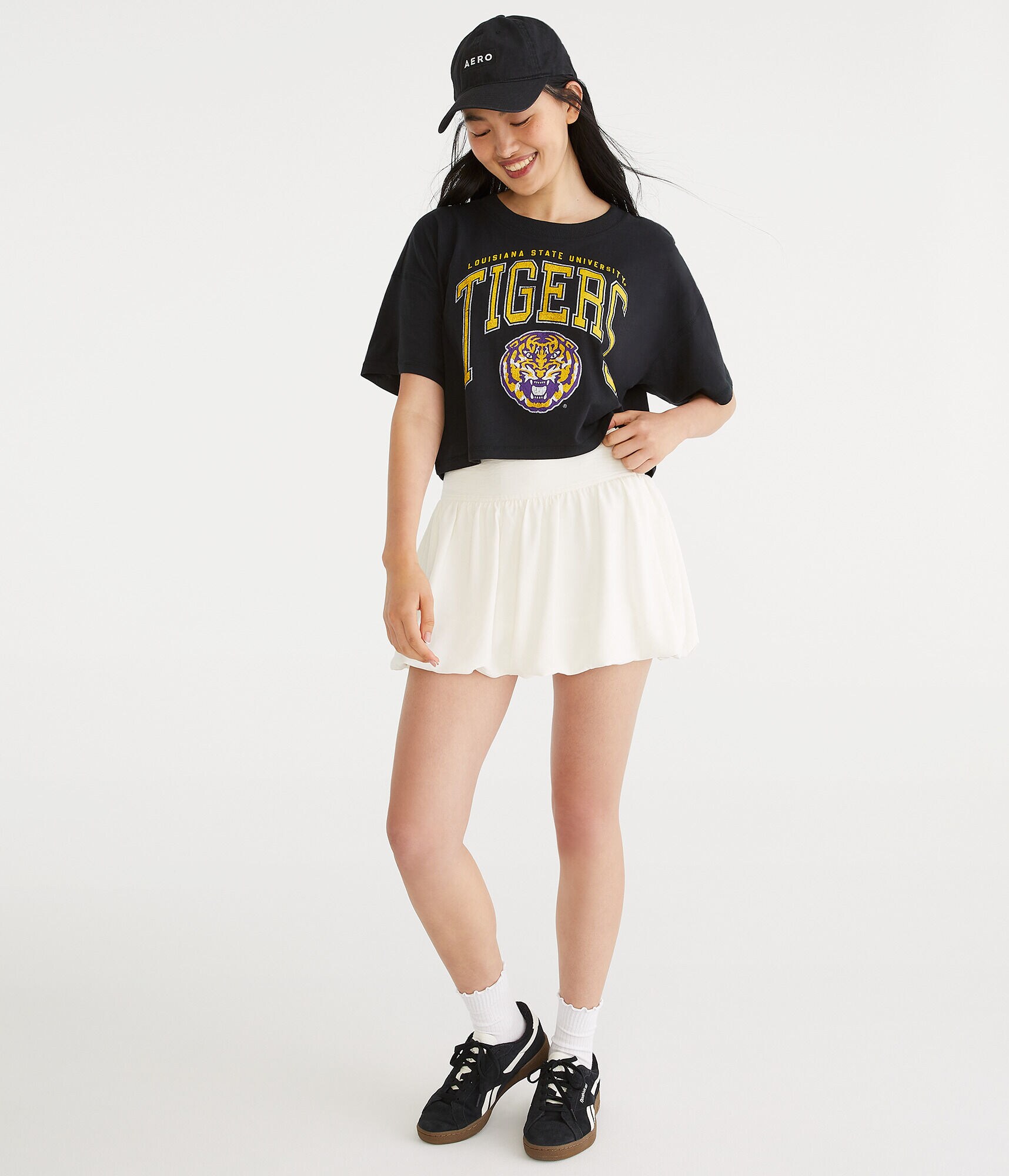 Louisiana State Cropped Boyfriend Graphic Tee