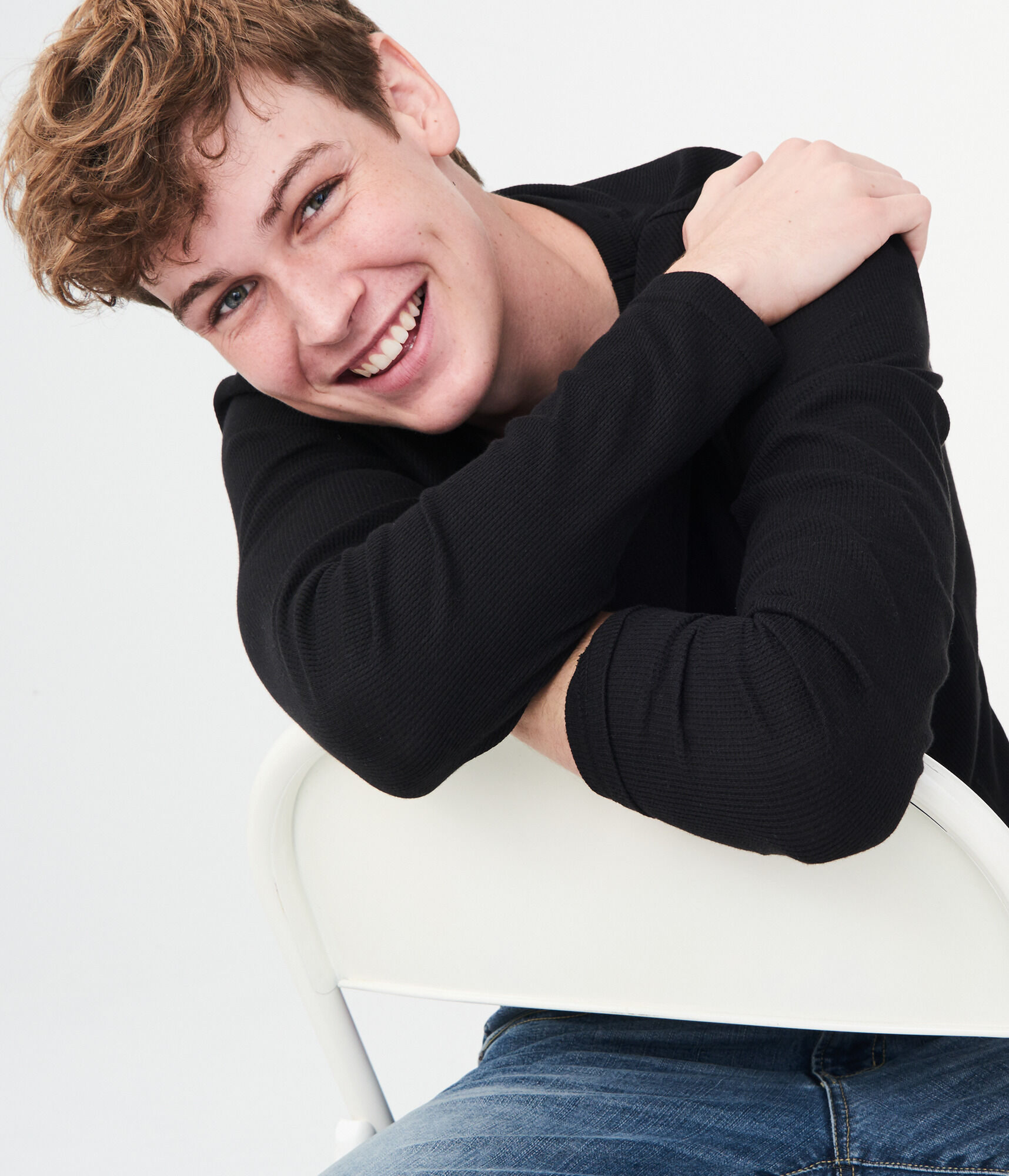 Long Sleeve Solid Thermal Crew Tee