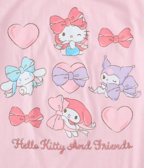 Hello Kitty and Friends Bows Oversized Graphic Tee Hello Kitty and Friends Bows Oversized Graphic Tee