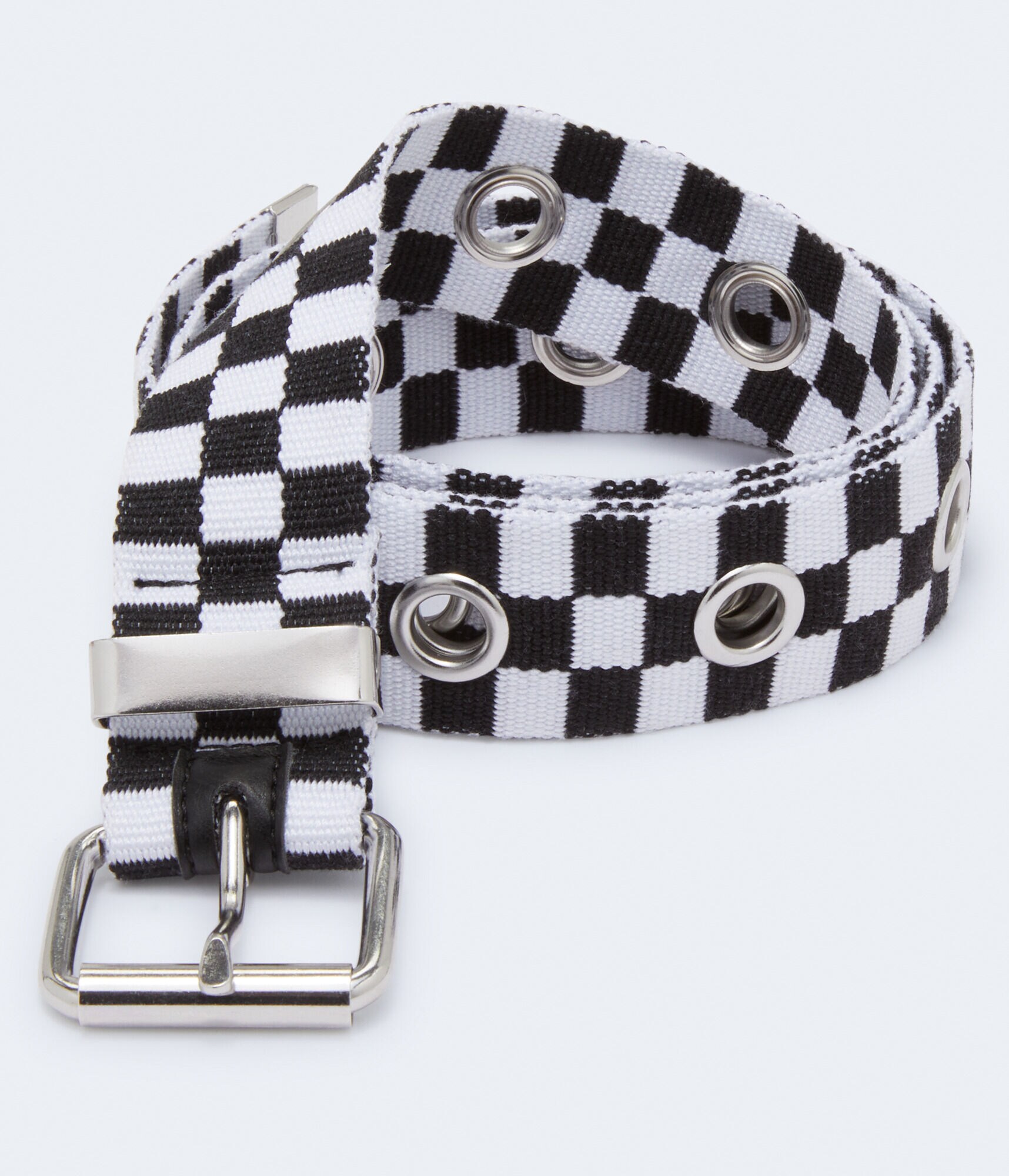 Checkered Grommet Belt