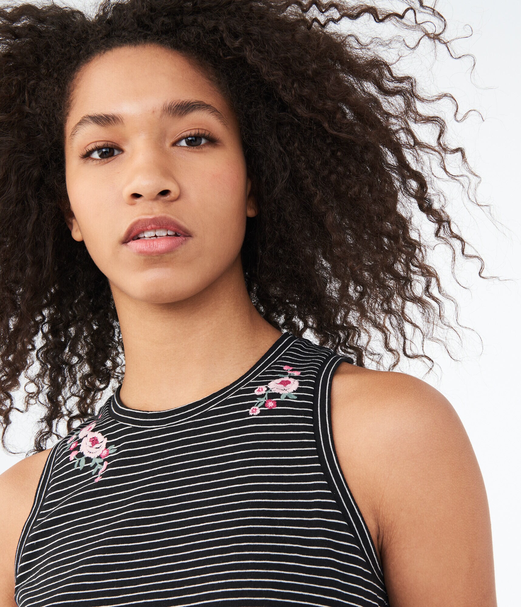 Seriously Soft Striped Floral Tank