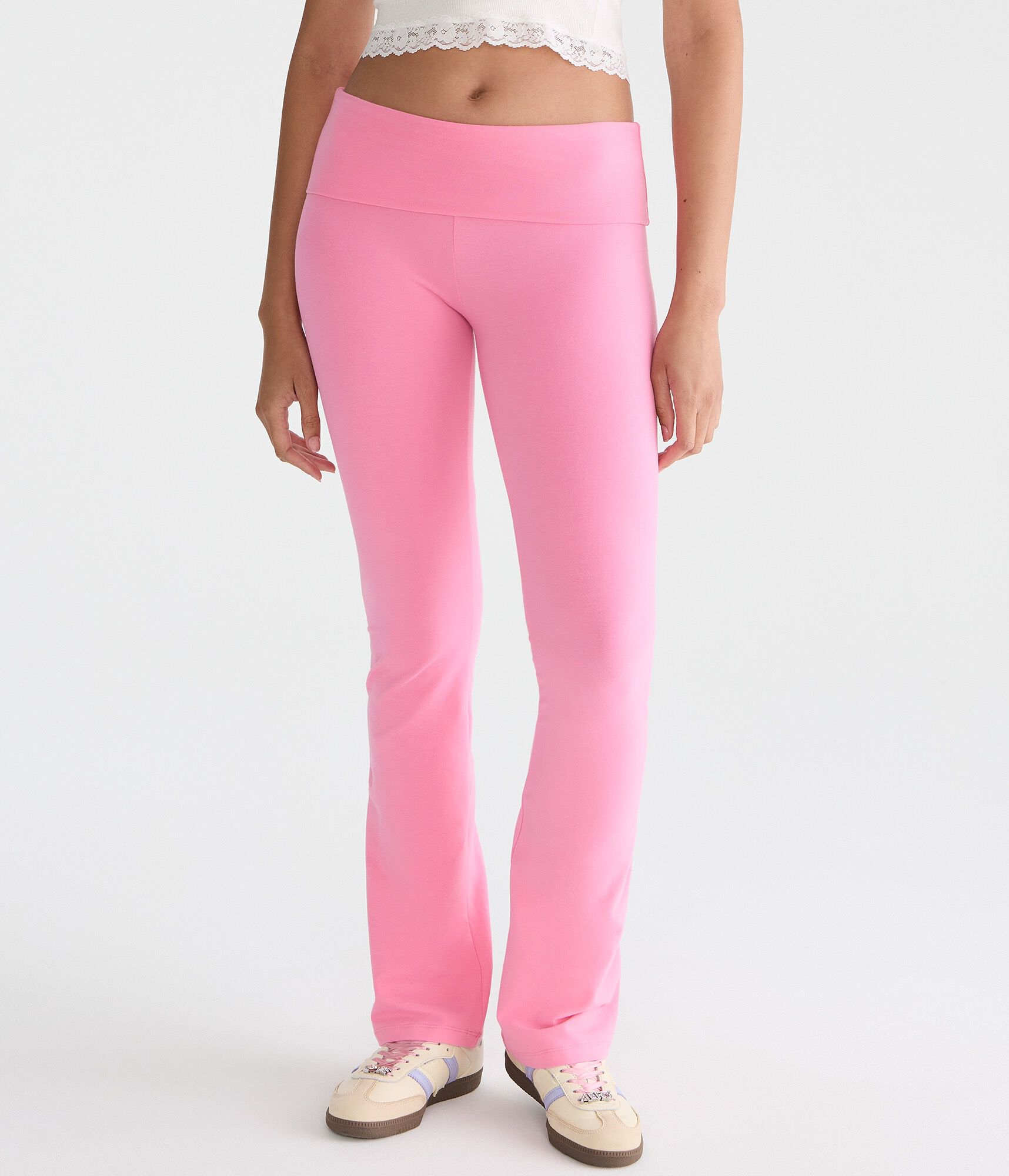 1987 Logo Mid-Rise Fold-Over Flare Pants