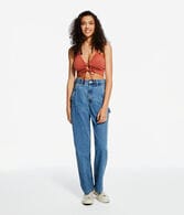 Seriously Soft Tie-Front Cutout Crop Top