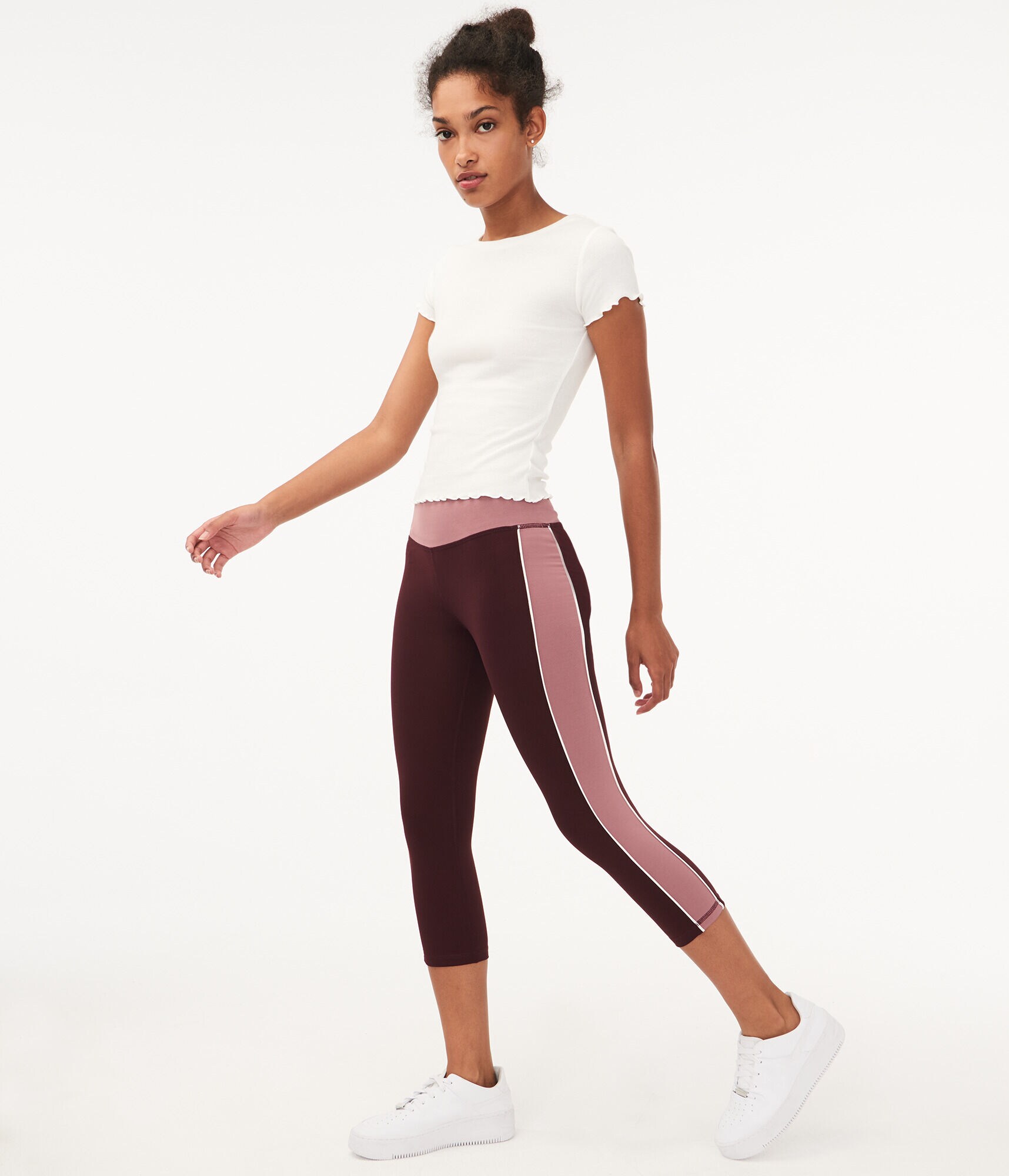 Side Stripe Cropped Legging