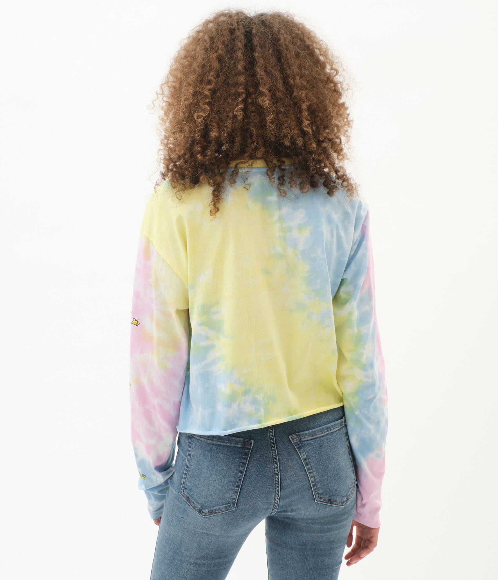 Long Sleeve SpongeBob SquarePants Tie-Dye Graphic Tee