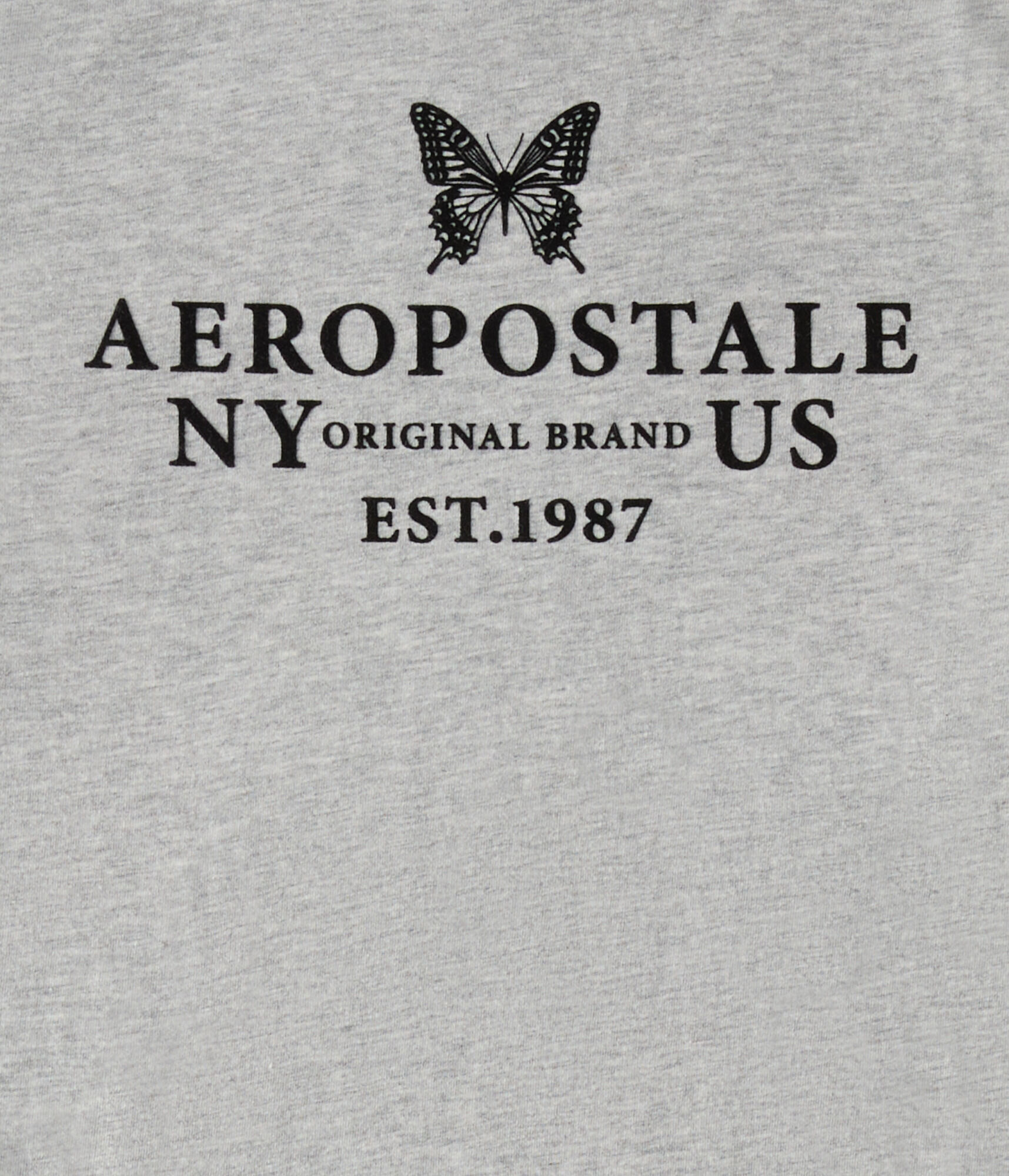 Aeropostale Butterfly Flocked Graphic Tee
