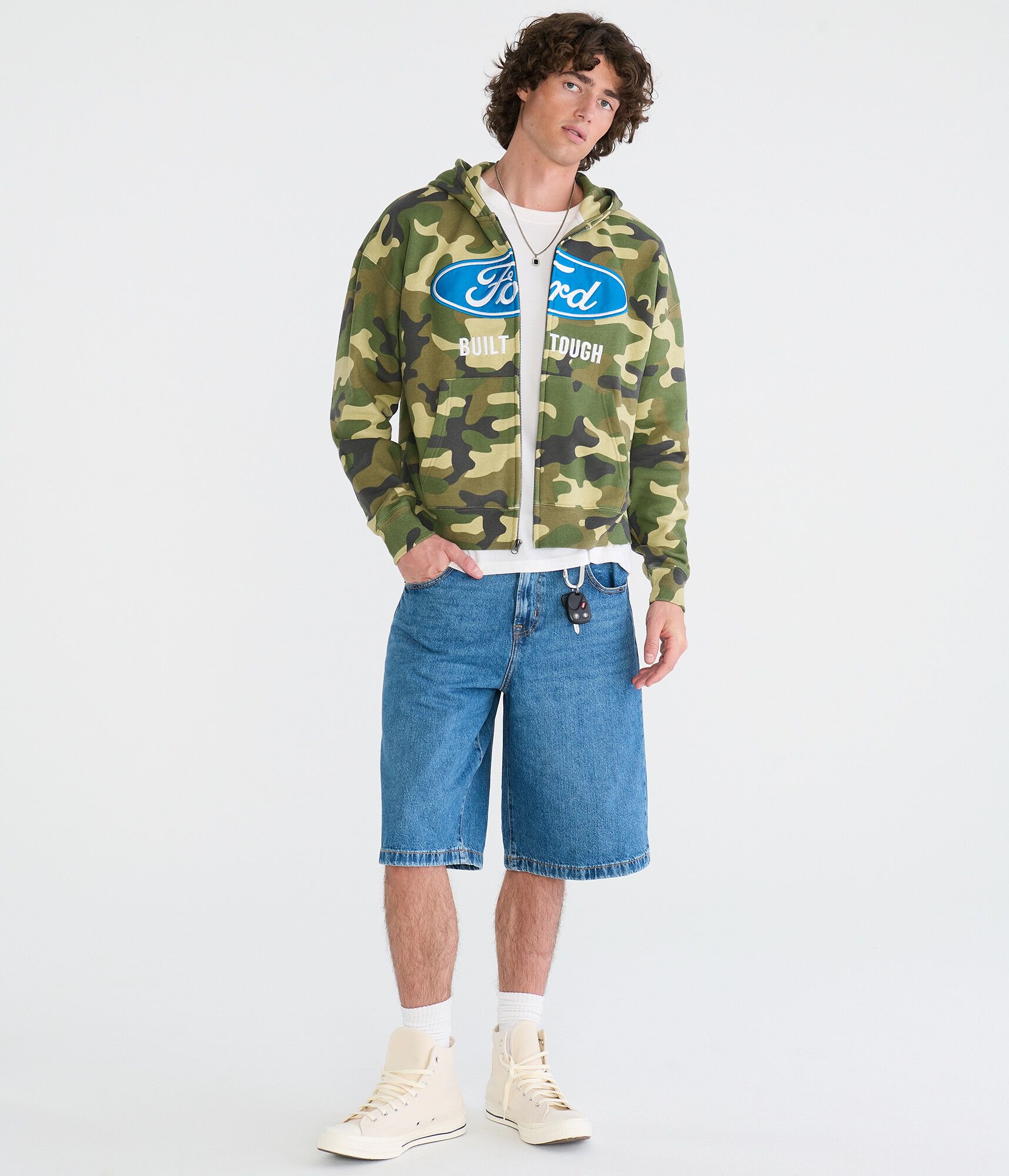Ford Built Tough Camo Boxy Full-Zip Hoodie