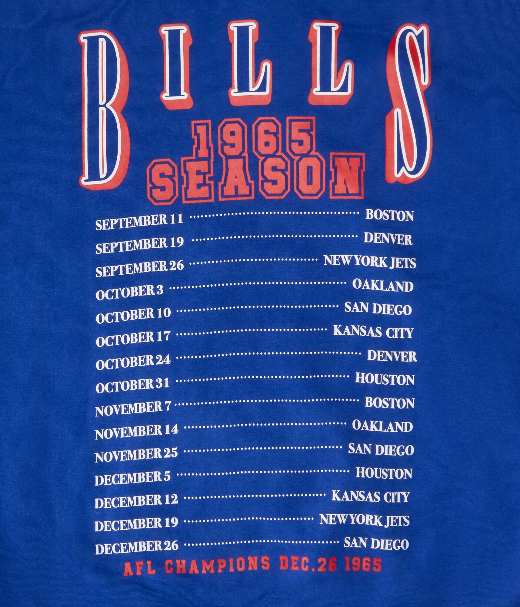 Buffalo Bills 1965 Season Pullover Hoodie