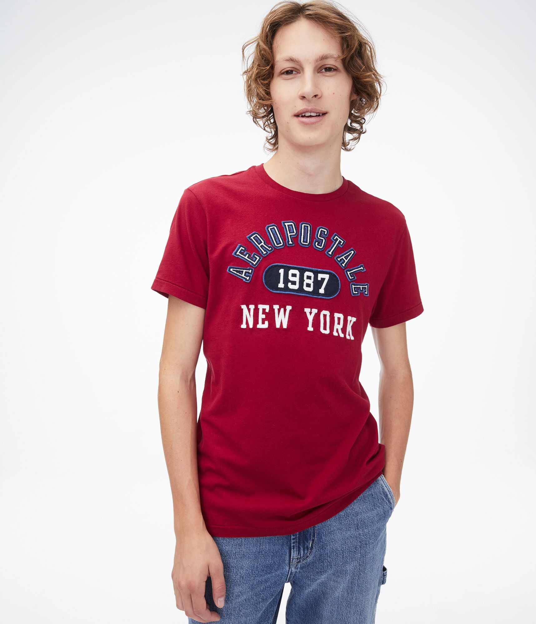 Aeropostale Arch Appliqu&eacute; Graphic Tee