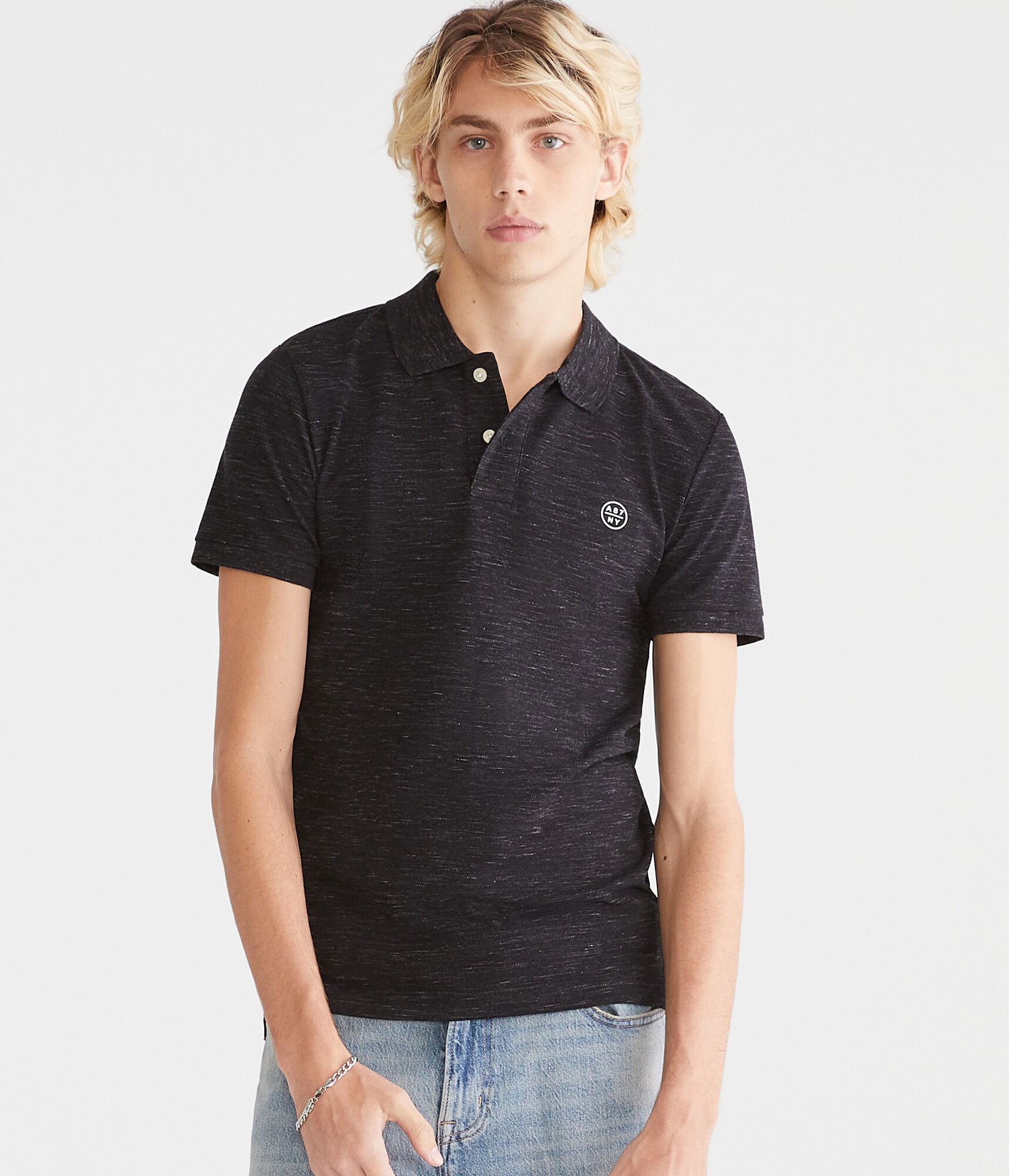 A87NY Stretch Piqu&eacute; Polo