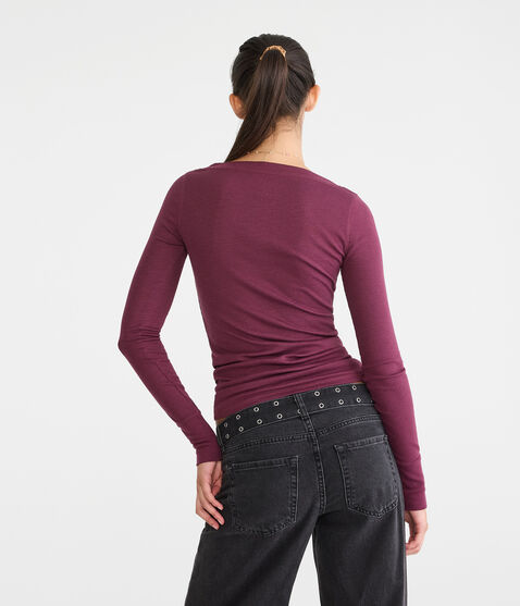Long Sleeve Aeropostale Logo Graphic Henley Long Sleeve Aeropostale Logo Graphic Henley