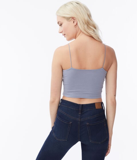 Square-Neck Cropped Cami