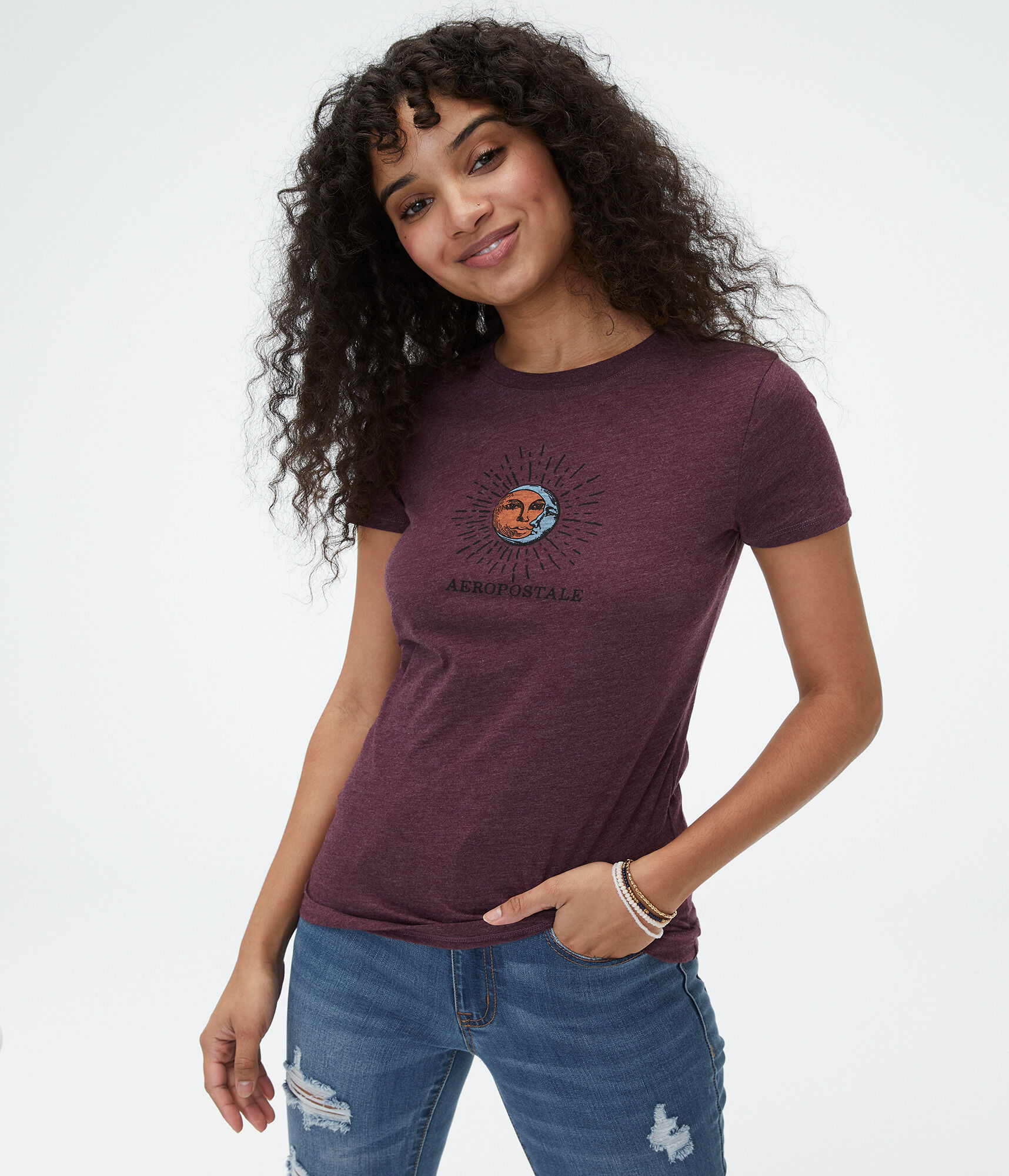 Aeropostale Moon In Sun Graphic Tee