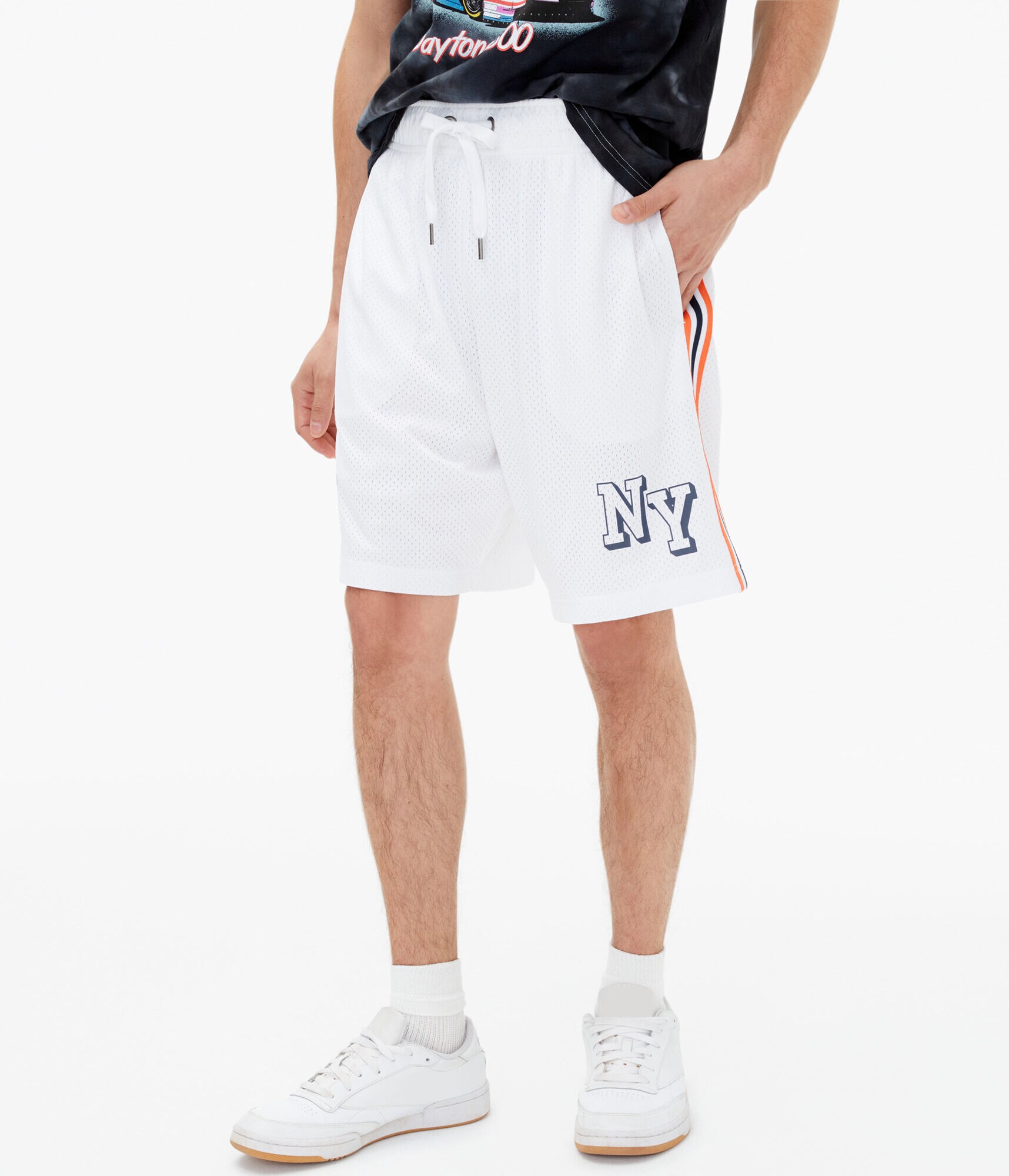 NY Striped Mesh Shorts