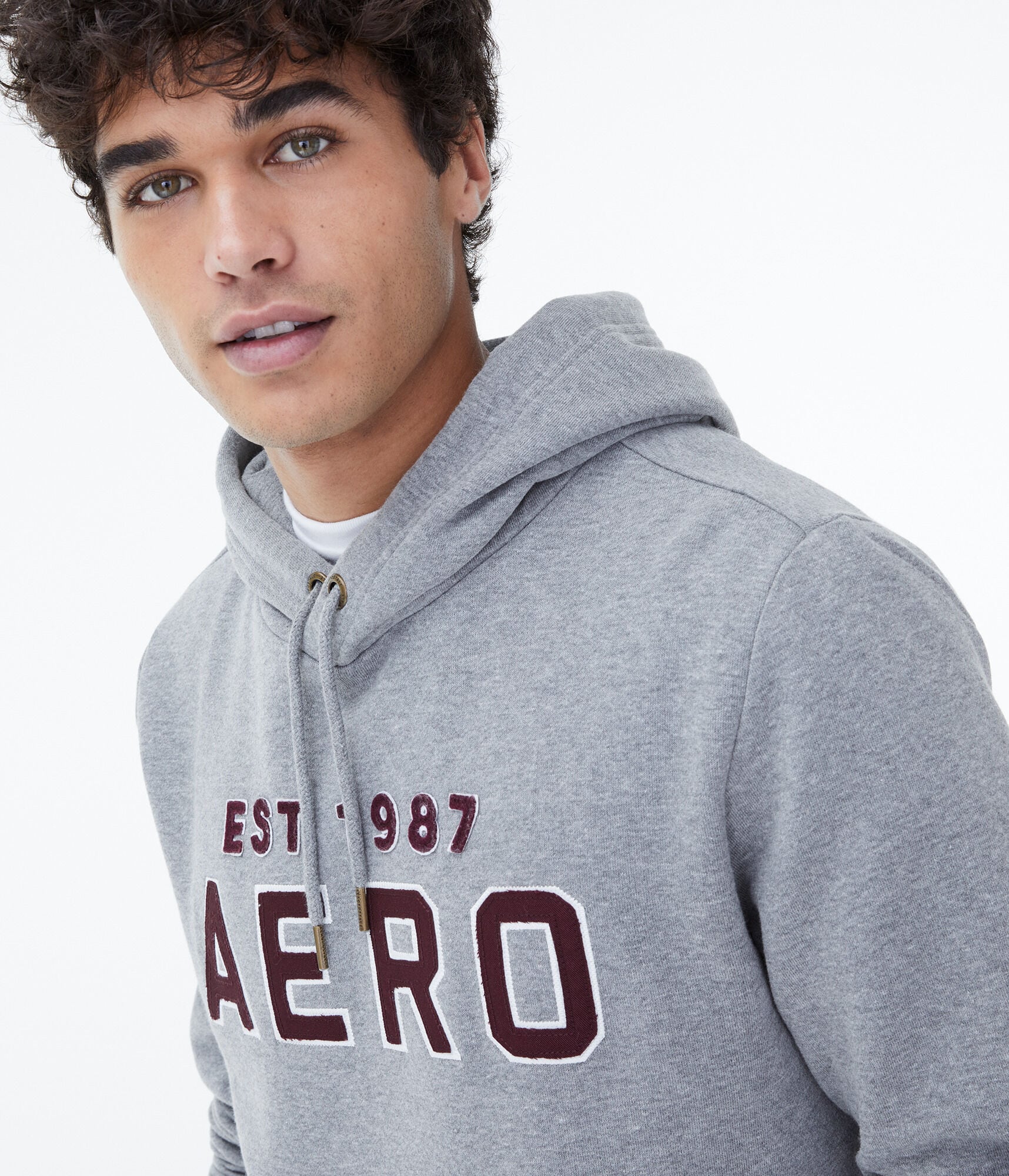 Aero Logo Block Letter Pullover Hoodie
