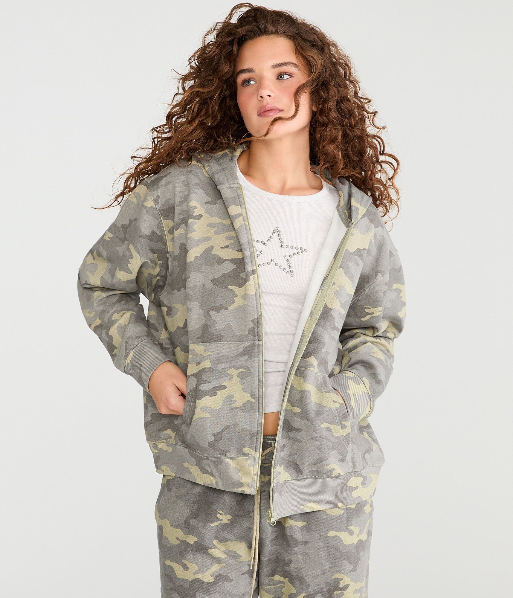Cloud Soft Camo Full-Zip Hoodie