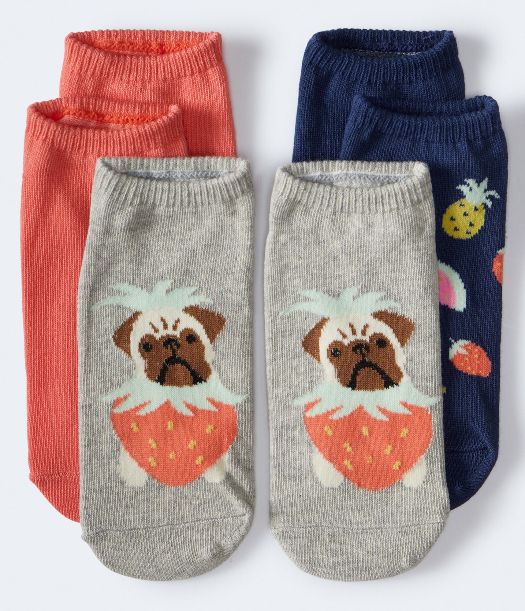 Strawberry Dog Ankle Sock 3-Pack
