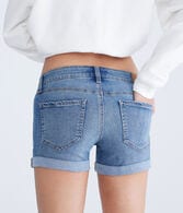 Seriously Stretchy Low-Rise Denim Midi Shorts