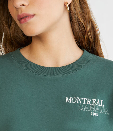 Montreal Cropped Boyfriend Graphic Tee