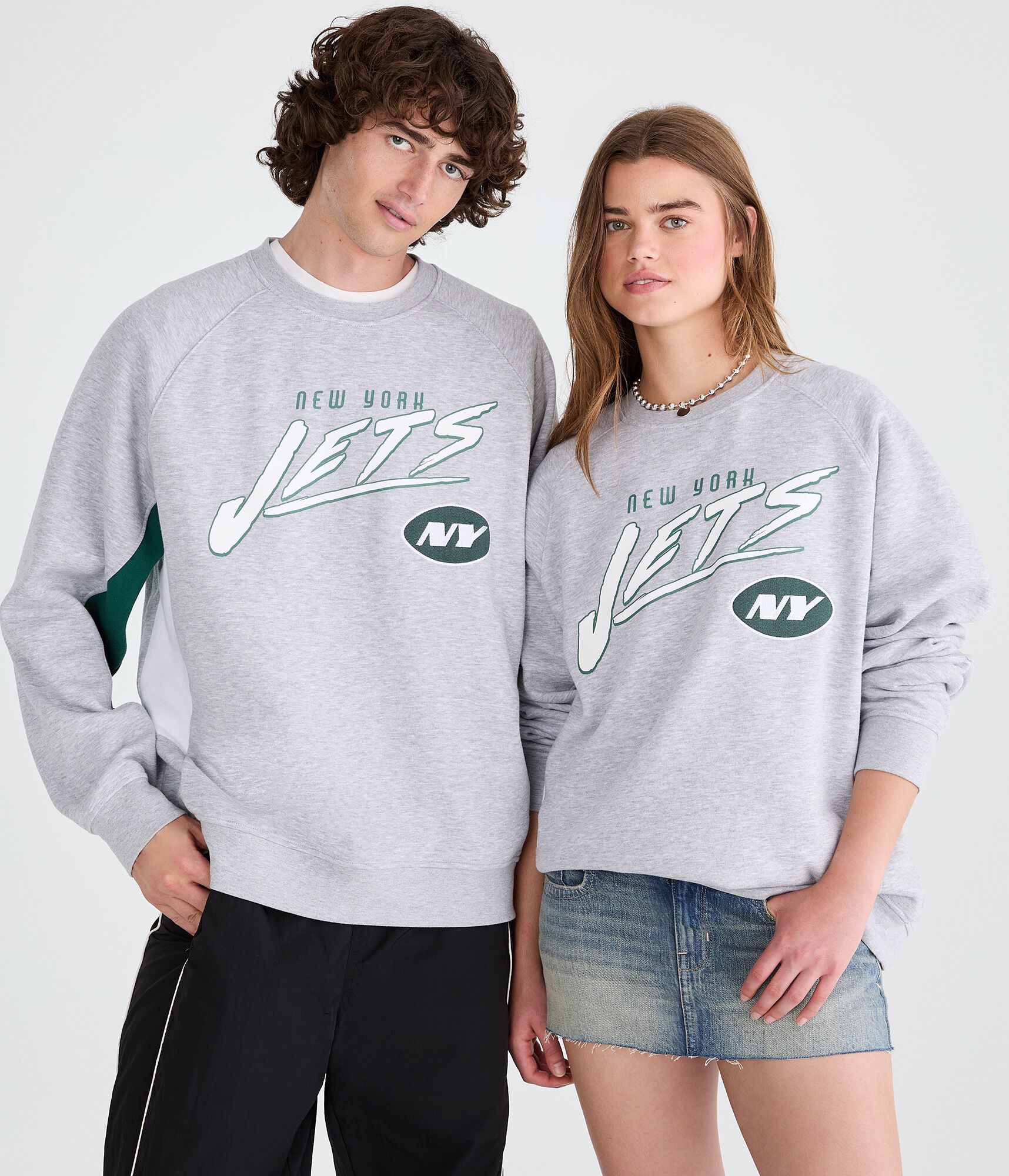 New York Jets Colorblock Crew Sweatshirt
