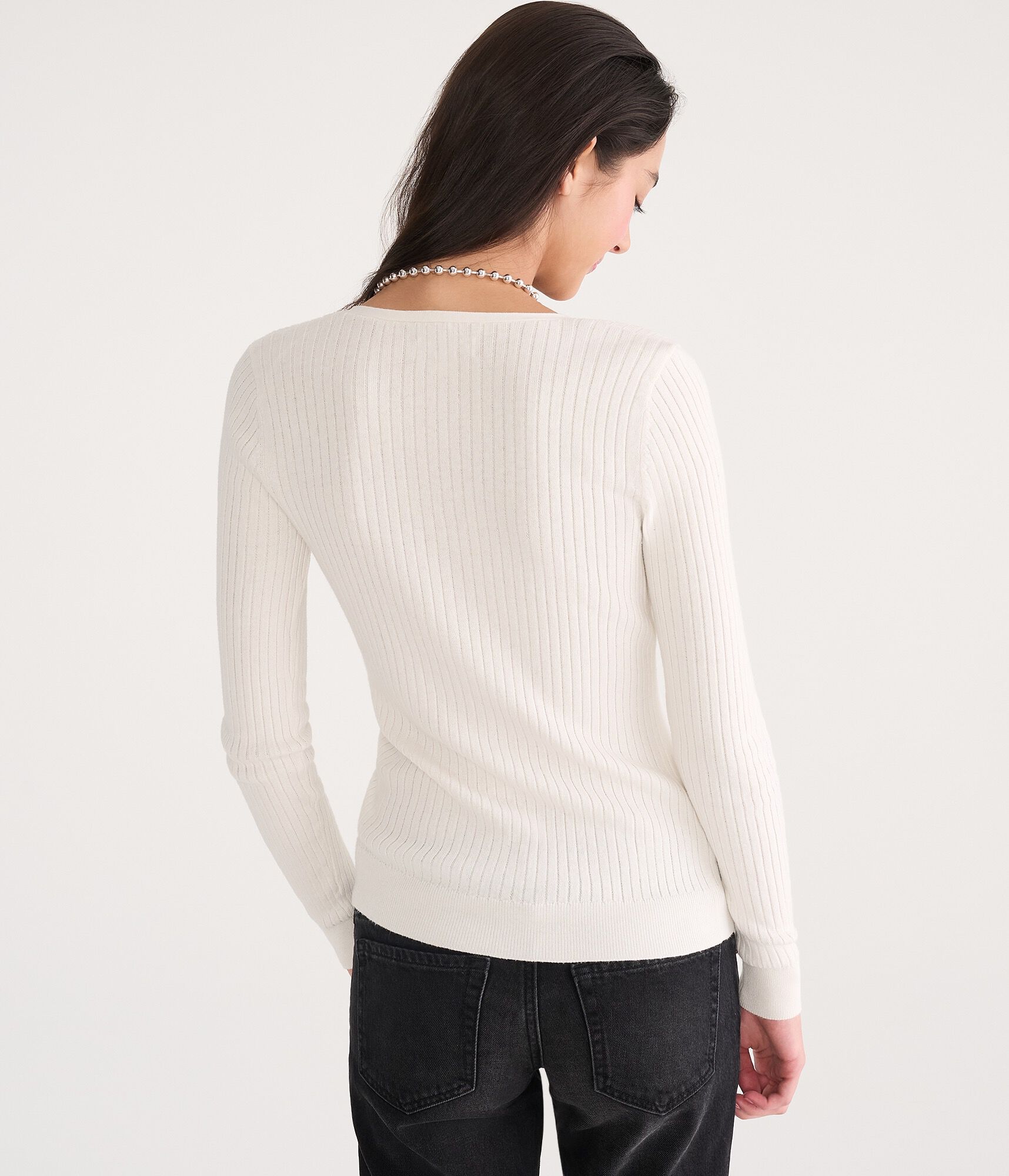 Ribbed Henley Sweater