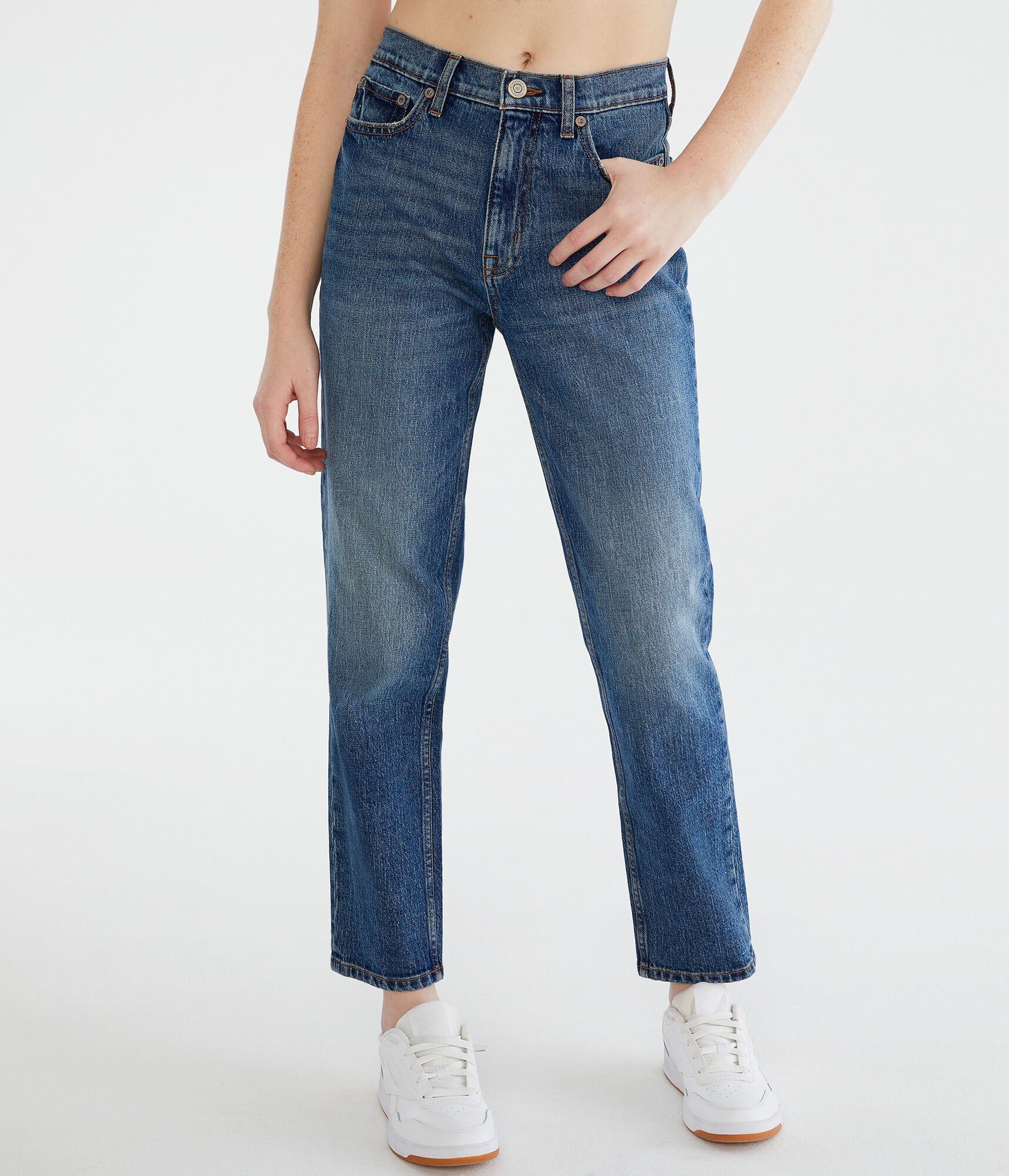 High-Rise Straight Ankle Jean