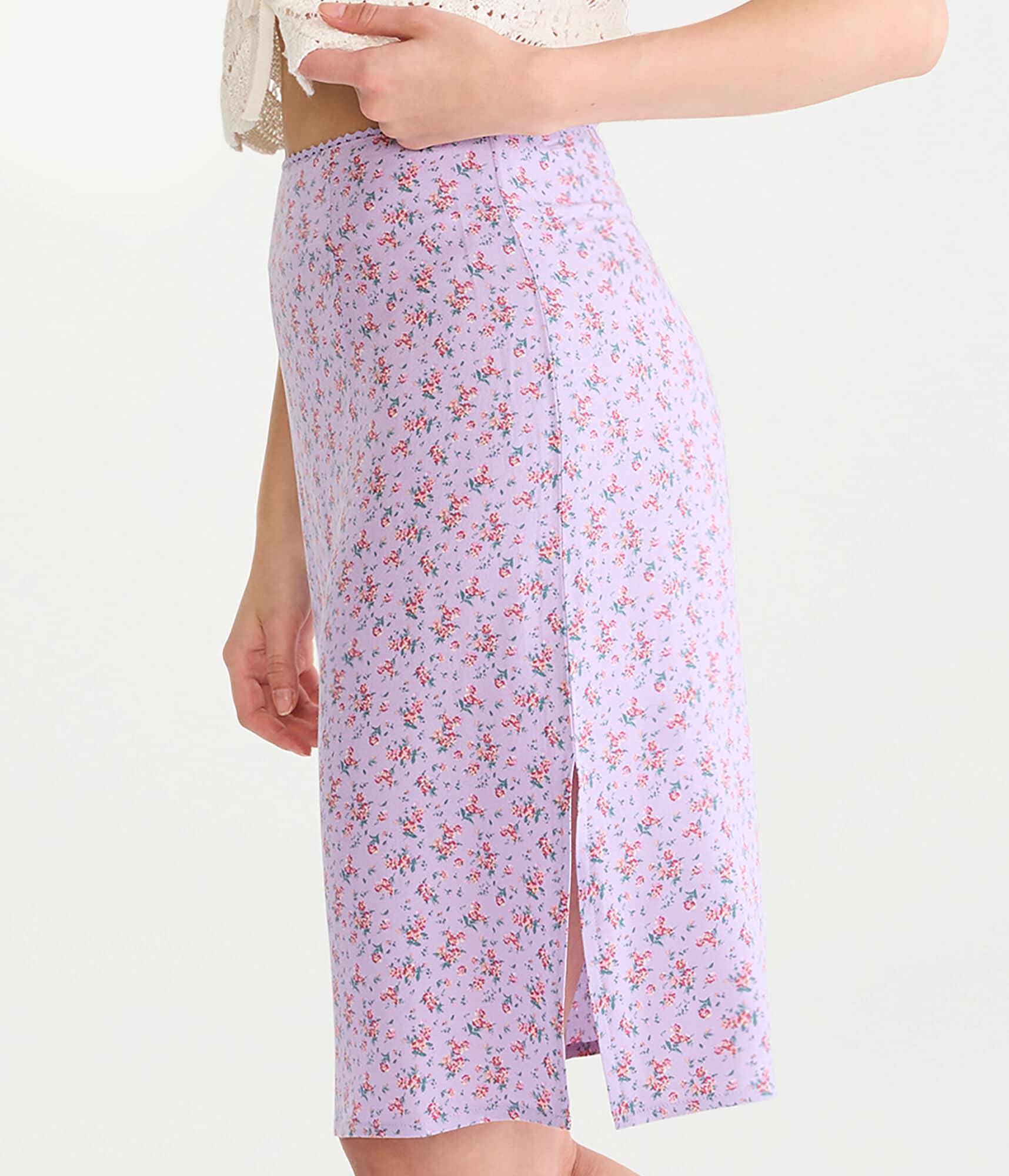 herlipto　Floral Jacquard Volume Skirt Herlipto Floral Jacquard Volume Skirt