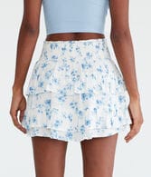 High-Waisted Floral Ruffled Flippy Skort