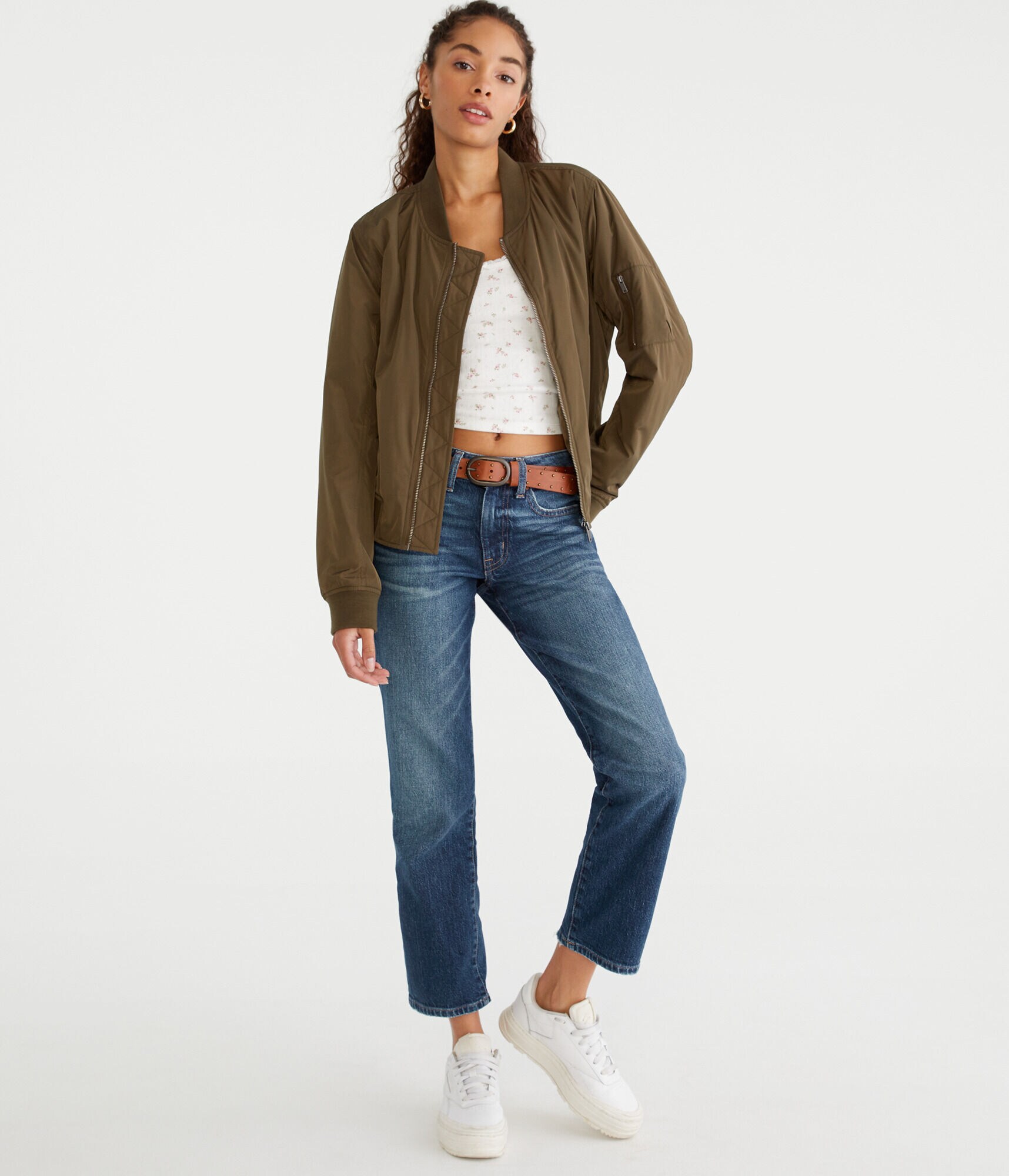 Mid-Rise Straight Ankle Jean