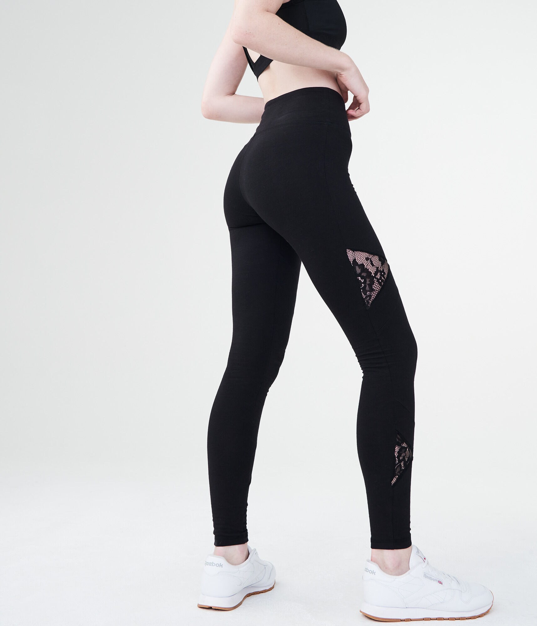 LLD High-Waisted Seriously Slimming Lace Inset Leggings