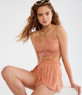 Lace Tie-Back Cropped Cami