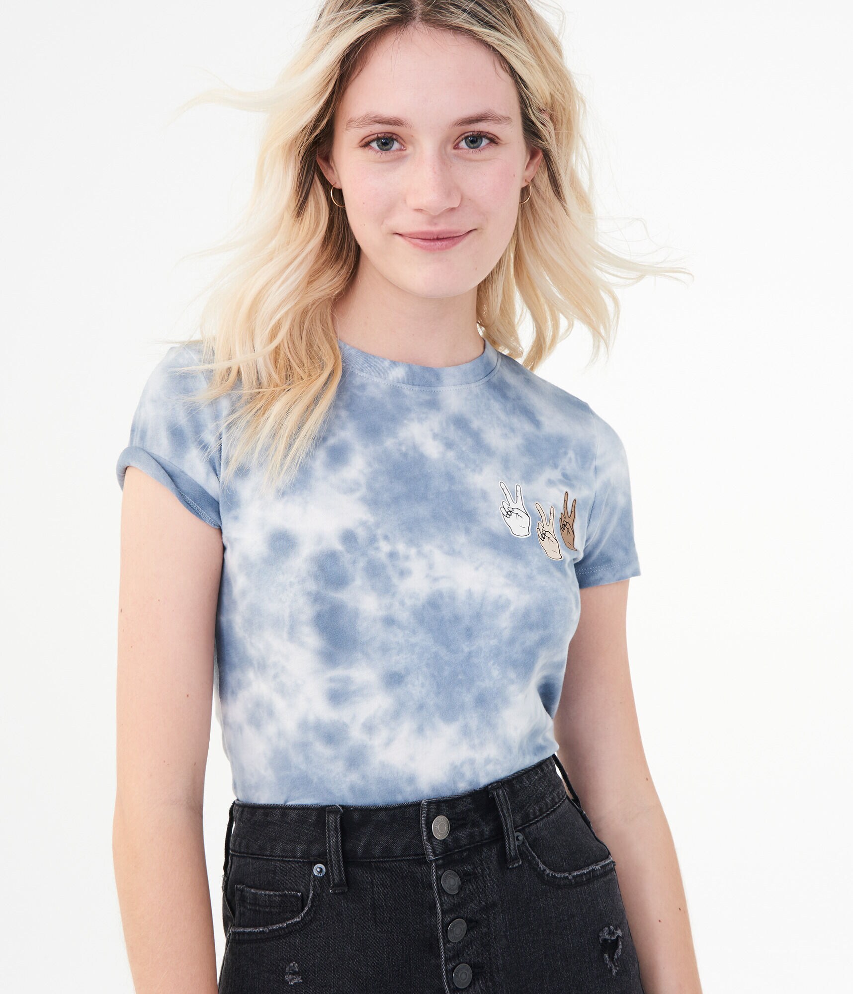 Peace Sign Tie-Dye Graphic Tee