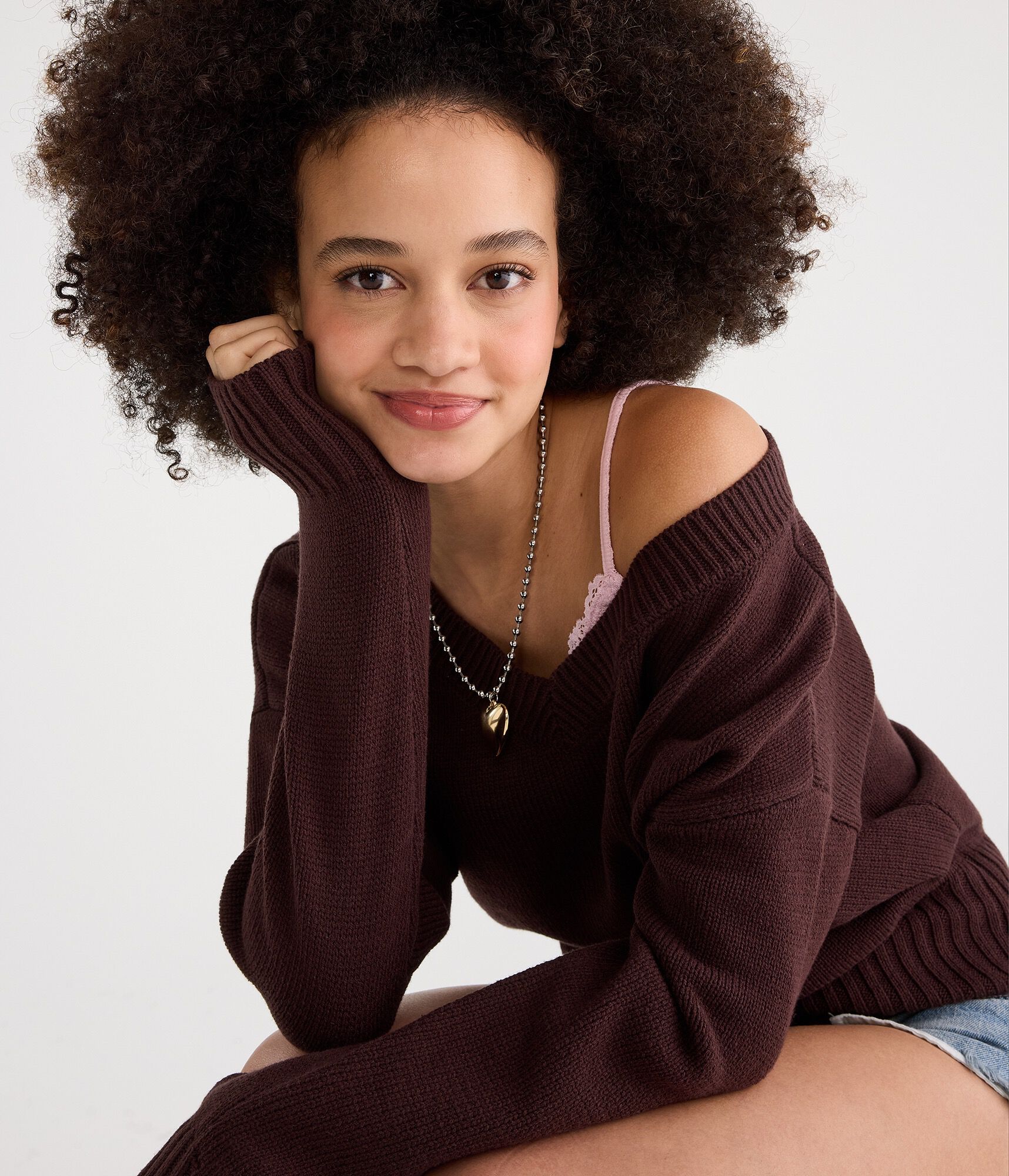 Slouchy V-Neck Sweater