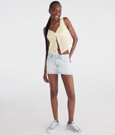 Eyelet Tie-Front Flyaway Tank