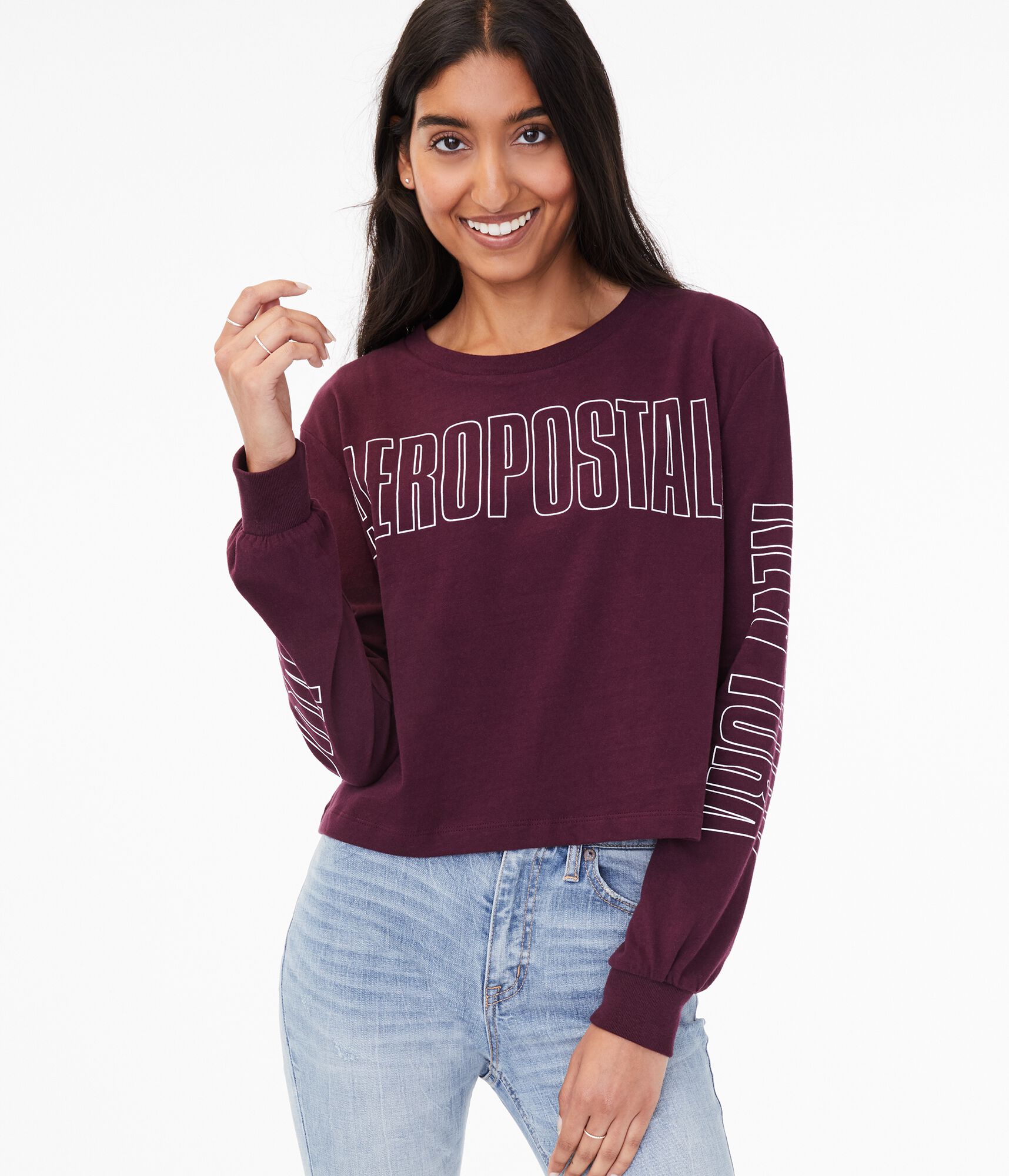 Long Sleeve Block Logo Tomboy Crew Tee