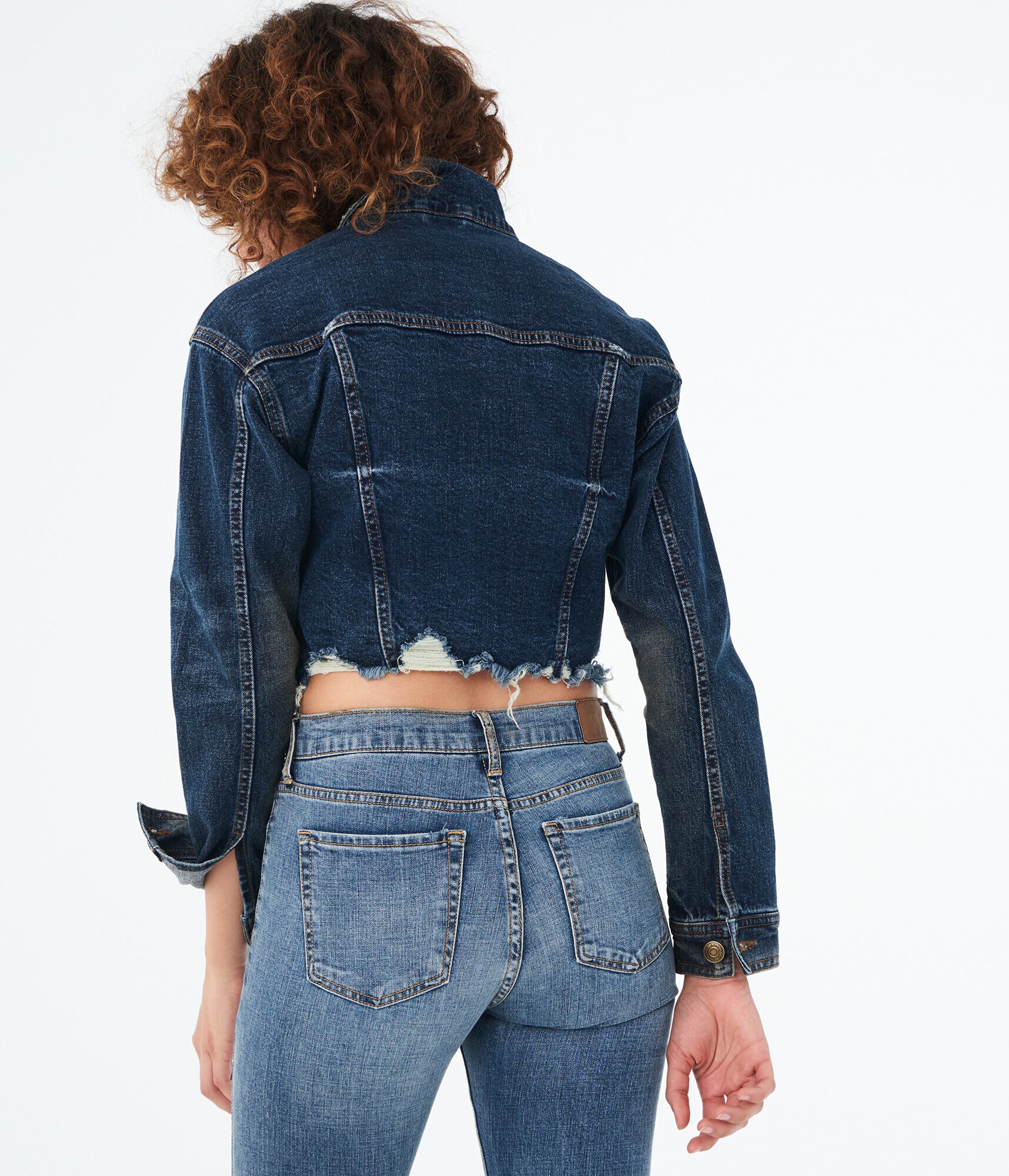 Seriously Stretchy Cropped Denim Jacket