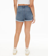 Flex Effects High-Rise Curvy Denim Midi Shorts