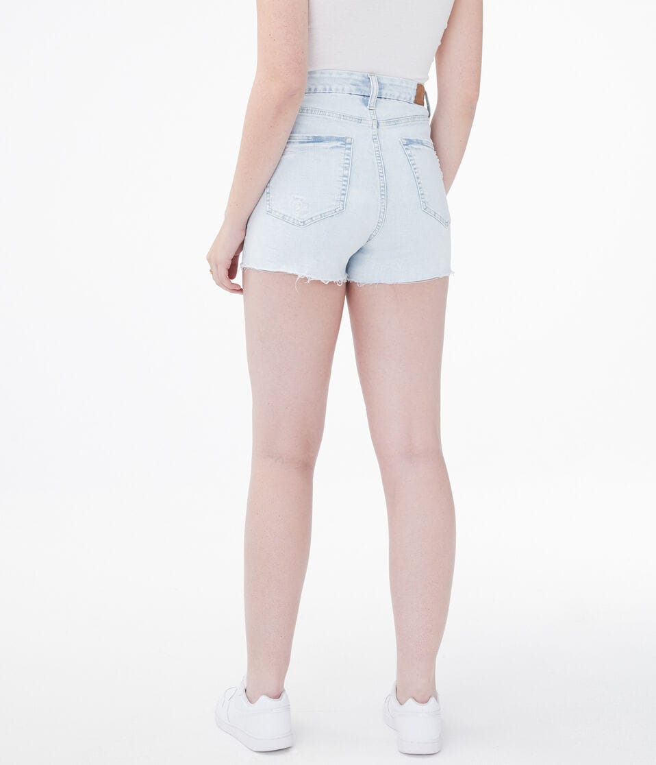 Premium Seriously Stretchy Super High-Rise Curvy Denim Shorty Shorts