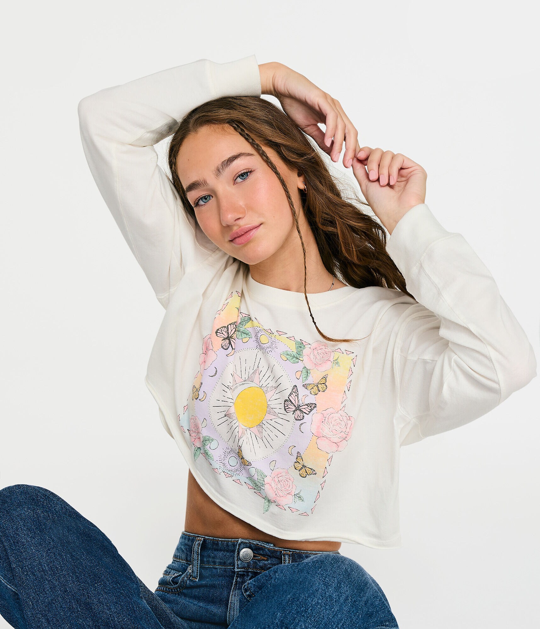 Long Sleeve Sun Boyfriend Graphic Tee