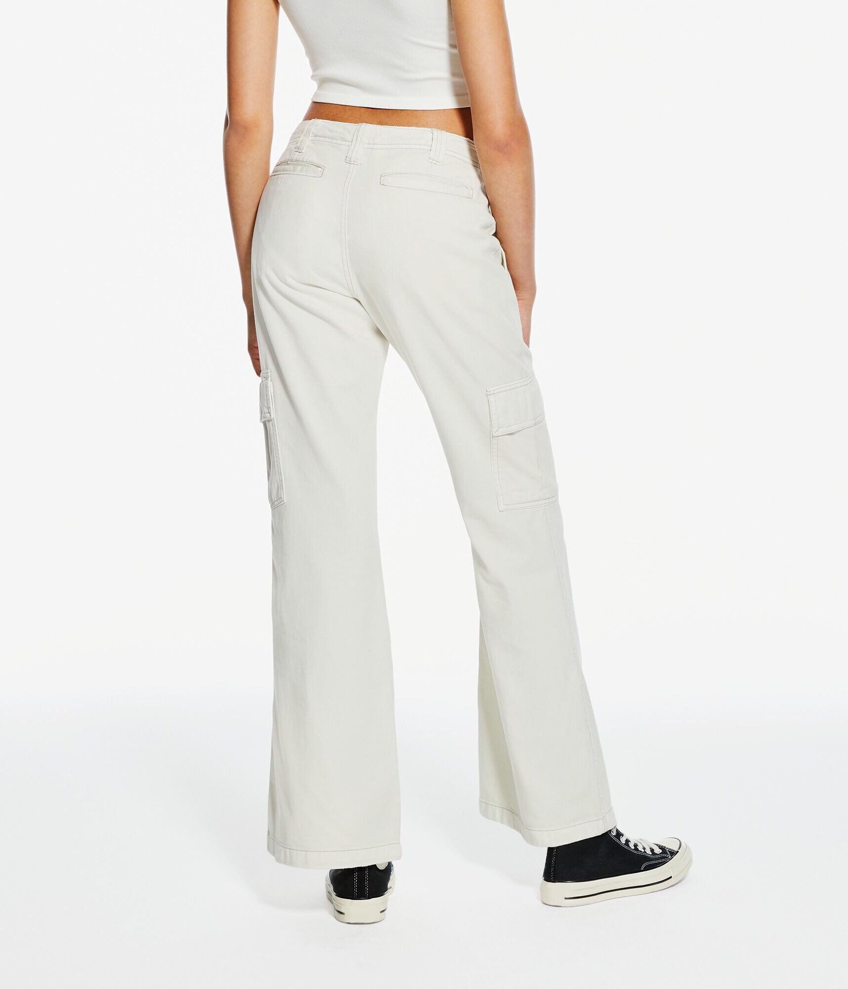 Low-Rise Flare Utility Cargo Pants