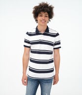 Mixed Stripe Piqué Polo