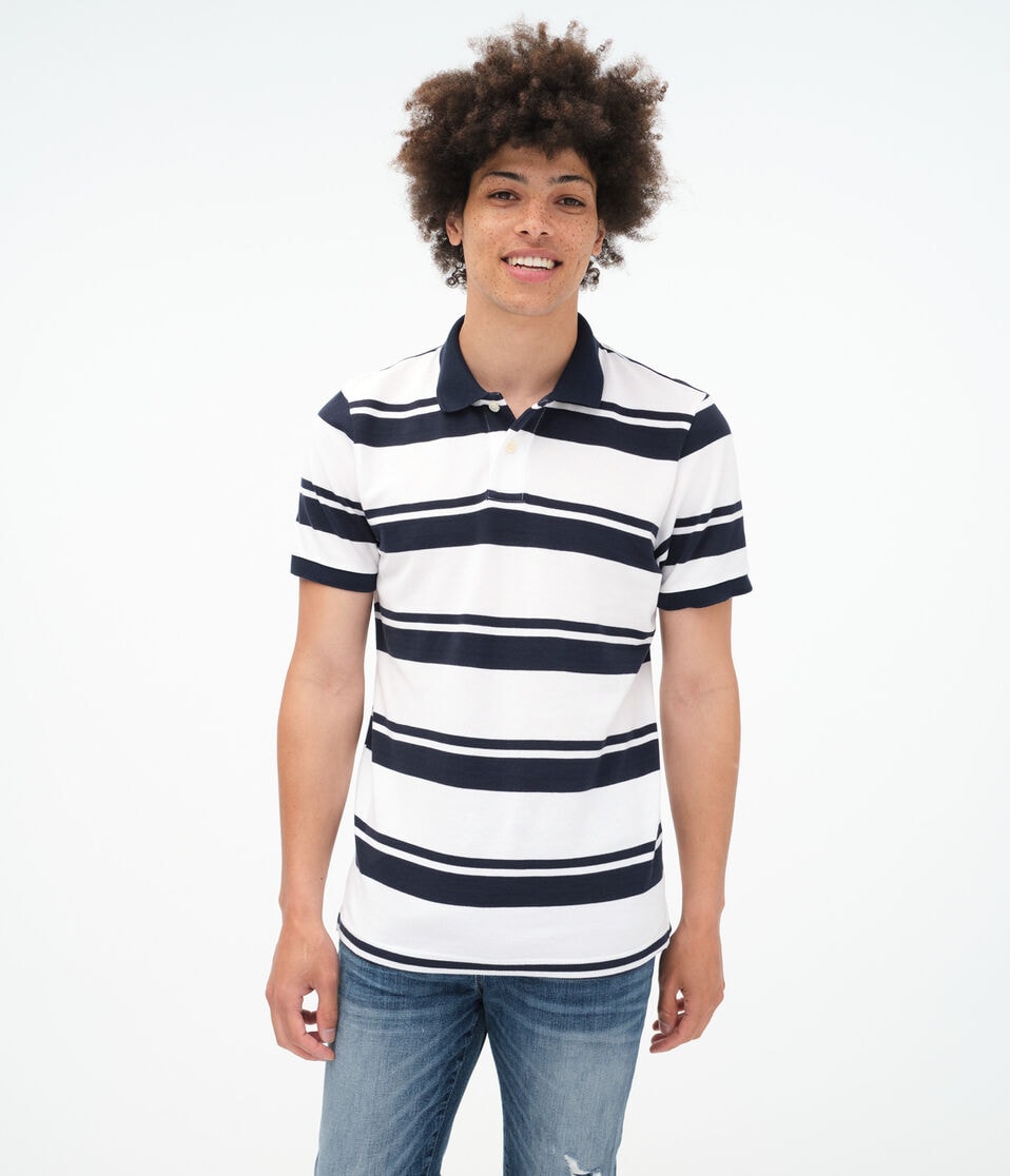 Mixed Stripe Piqué Polo